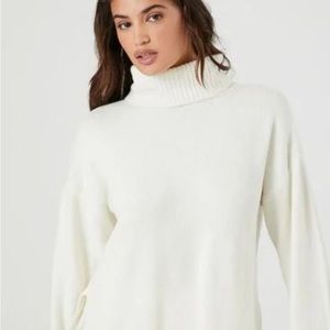 Turtleneck tunic sweater